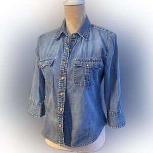 Old Navy Classic Blue Denim Shirt